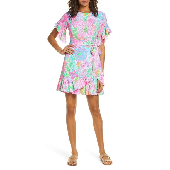Lilly Pulitzer Dresses & Skirts - Lilly Pulitzer Darlah Ruffle Dress Multicolor - 10